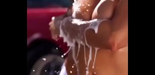 Lindsey Pelas Naked Car wash